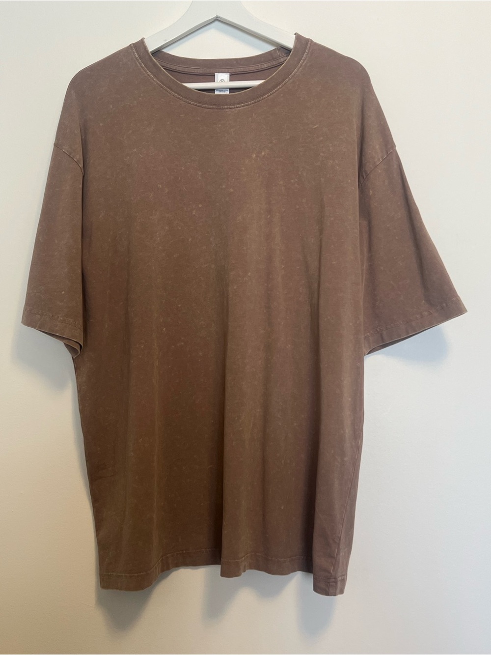 Men’s Brown Crew Neck T-Shirt Classic Short Sleeve Basic Tee Size M